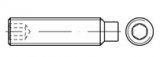 200 Stück rostfreie (A1) Gewindestifte mit Zapfen + Innensechskant ISO 4028 - 45H - M 5 x 35 mm
